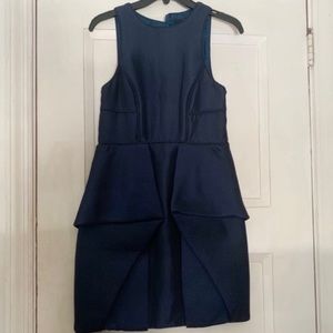 Tibi Jacquard Blue Simona Mini Dress